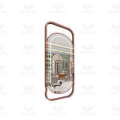 Wall Mounted Salon Mirror With LED light (Rose Gold) - Albasel cosmetics