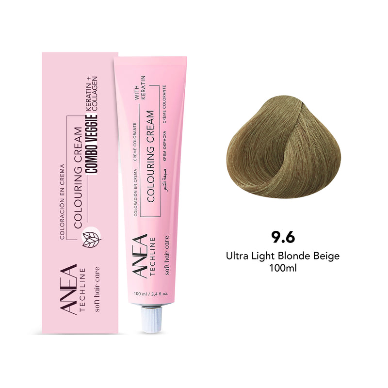 Anea Colouring Cream 100ml 9.6 Ultra Light Blonde Beige - Albasel Cosmetics