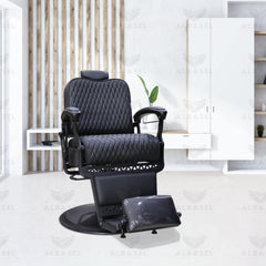 Barber Gents Black Salon Hair Cutting Chair  - barber salon chair - al basel cosmetics