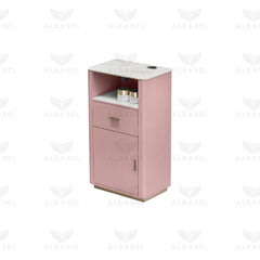 Beauty Salon Storage With Hair Dryer Holder Cabinet