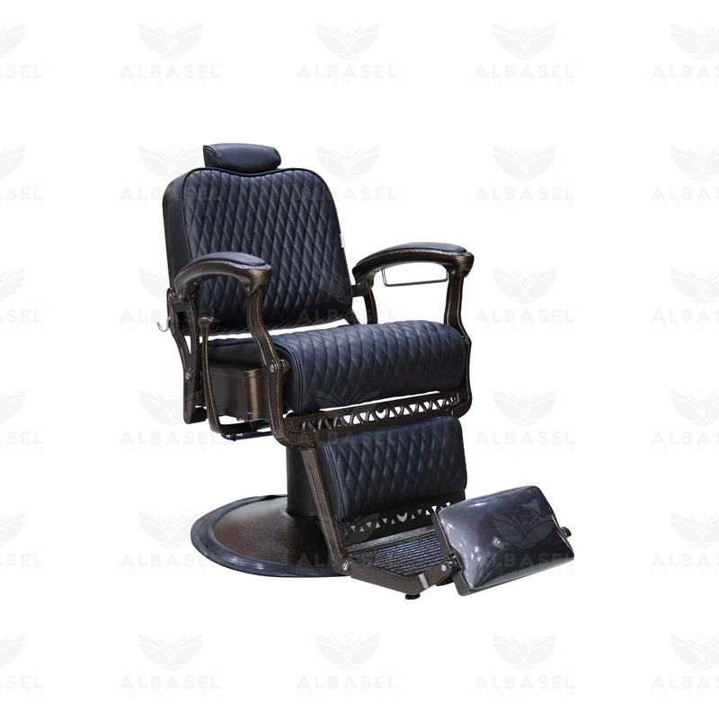 Black and Brown Barber Salon Hair Cutting Chair - albasel cosmetics