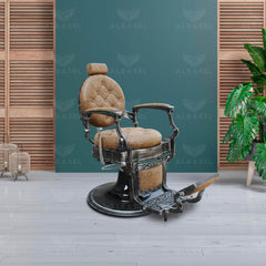 Barber Chair Old Brown for Hair Cutting