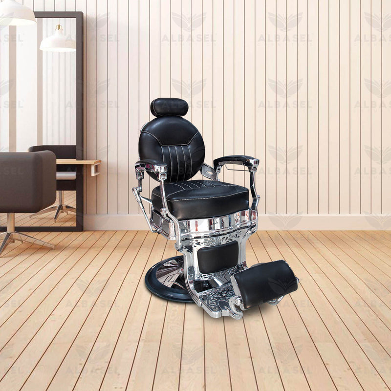 Barber Gents Hair Cutting Chair Black