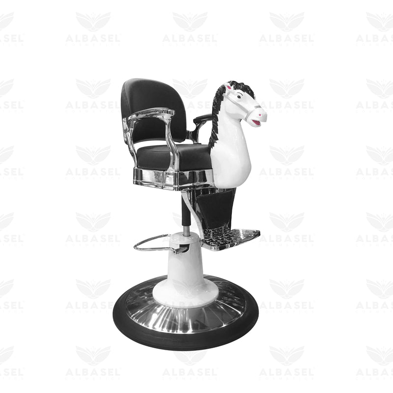 Kids Barber Chair black & White salon furniture - al basel cosmetics