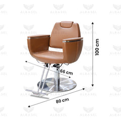 Ladies Hair Cutting Makeup Chair Brown - albasel cosmetics