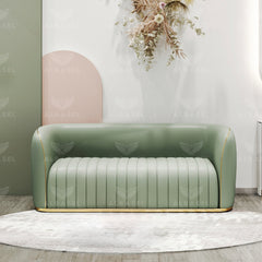 Large Green Reception Salon Sofa - albasel cosmetics