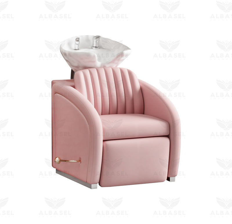 Luxury Salon Hair Washing Chair Pink - albasel cosmetics