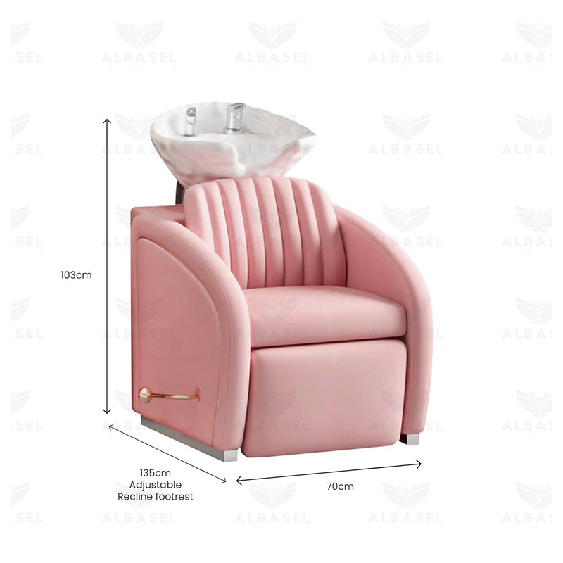 Luxury Salon Hair Washing Chair Pink