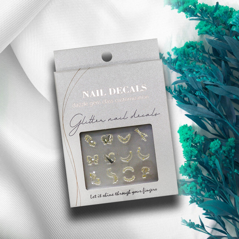 Nail Decals Nail Art Glitter Stickers - nail art sticker - al basel cosmetics