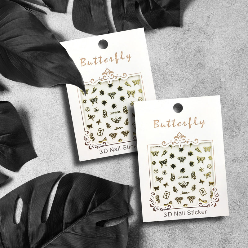 Opoola 3D Butterfly Nail Art Sticker - nail art sticker - albasel cosmetics