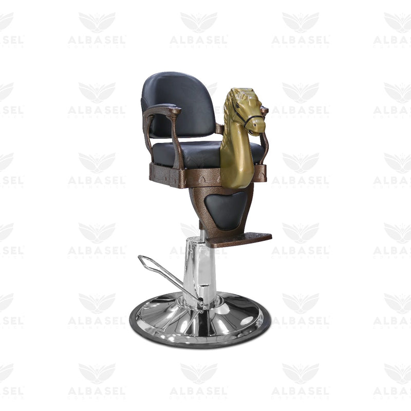 Professional Black & Gold Salon Kids Hair Cutting Chair Albasel cosmetics