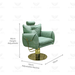 Professional Ladies Salon Styling Chair Green