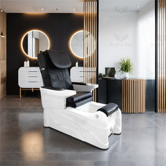 Salon Spa Pedicure Chair Black & White