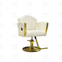 Salon Styling Ladies Chair Cream and Gold - albasel cosmetics