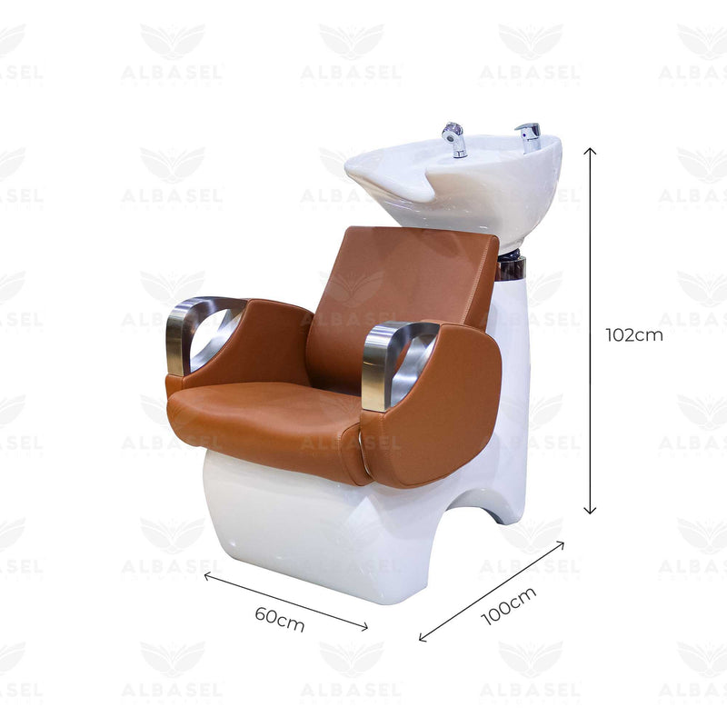 Salon Washing Shampoo Chair Light Brown