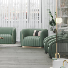 Small Green Reception Salon Sofa - Albasel cosmetics