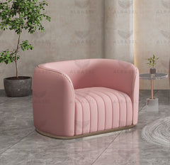 Small Pink Reception Salon Sofa - albasel cosmetics