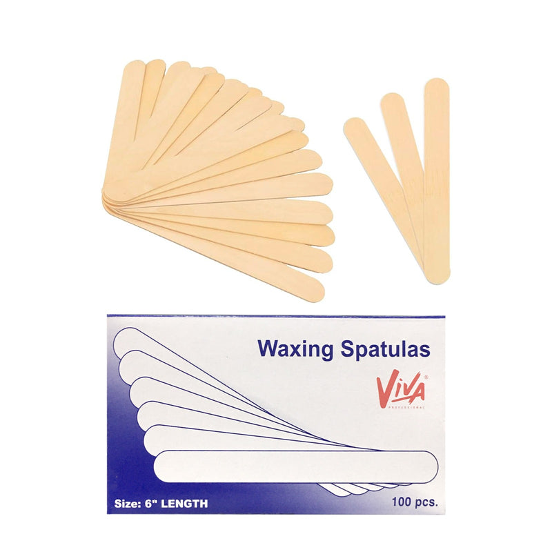 Wooden Spatula Wax Applicator Sticks- 100pcs - albasel cosmetics