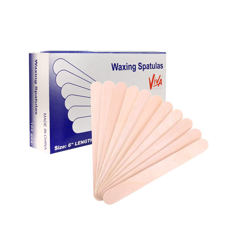 Wooden Spatula Wax Applicator Sticks- 100pcs - albasel cosmetics