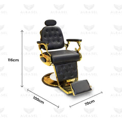 Black & Gold Gents Barber Chair