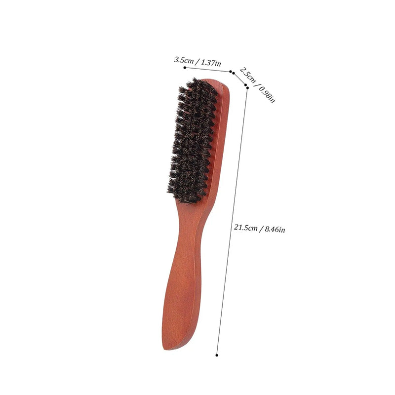 Beard Styling Brush Wooden Brown - albasel cosmetics