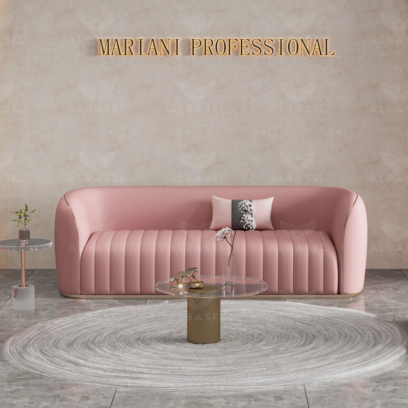 Salon Beauty Reception Sofa Set Pink