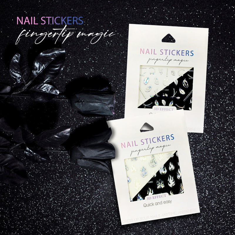 Opoola Fingertip Magic Nail Stickers - Nail art sticker- albasel cosmetics