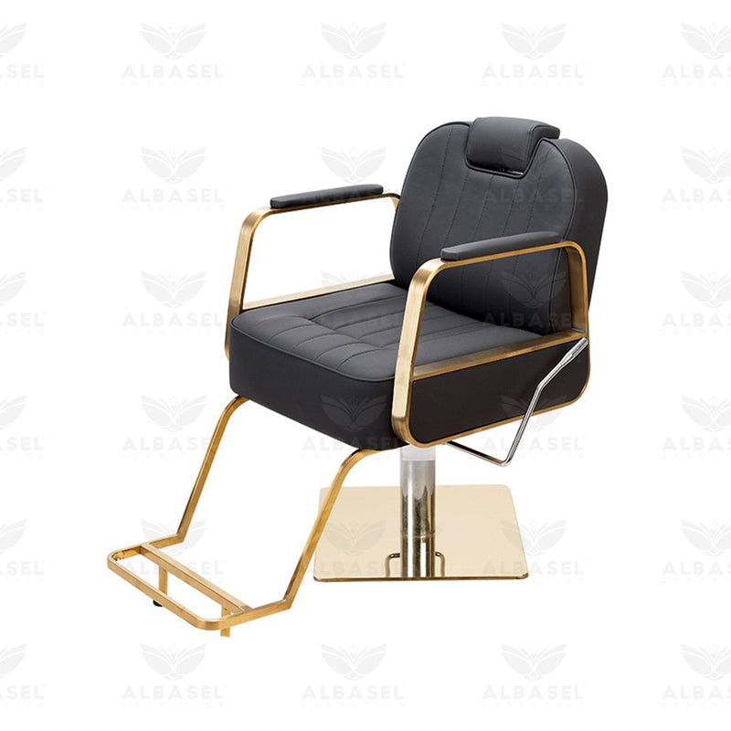 Luxury Salon Styling Chair  Gold & Black - Albasel cosmetics