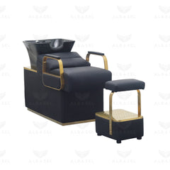 Salon Hair Washing Chair Black & gold - Albasel cosmetics