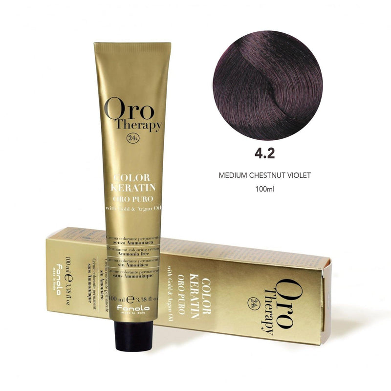 oro therapy - oro puro - Hair Coloring Cream 4.2 - fanola color - fanola uae - albasel cosmetics