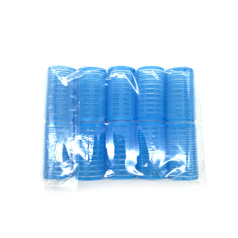 Plastic Hair Rollers Self Grip Curlers Blue 10pcs