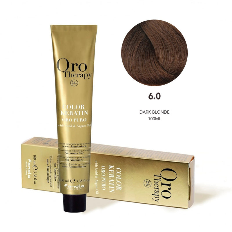 Fanola Oro Therapy 6.0 Dark Blonde 100ml - fanola color - fanola uae - albasel cosmetics