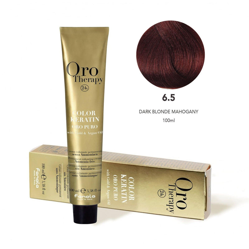 oro therapy - oro puro - Hair Color 6.5 Dark Blonde Mahogany - fanola color - fanola uae - albasel cosmetics