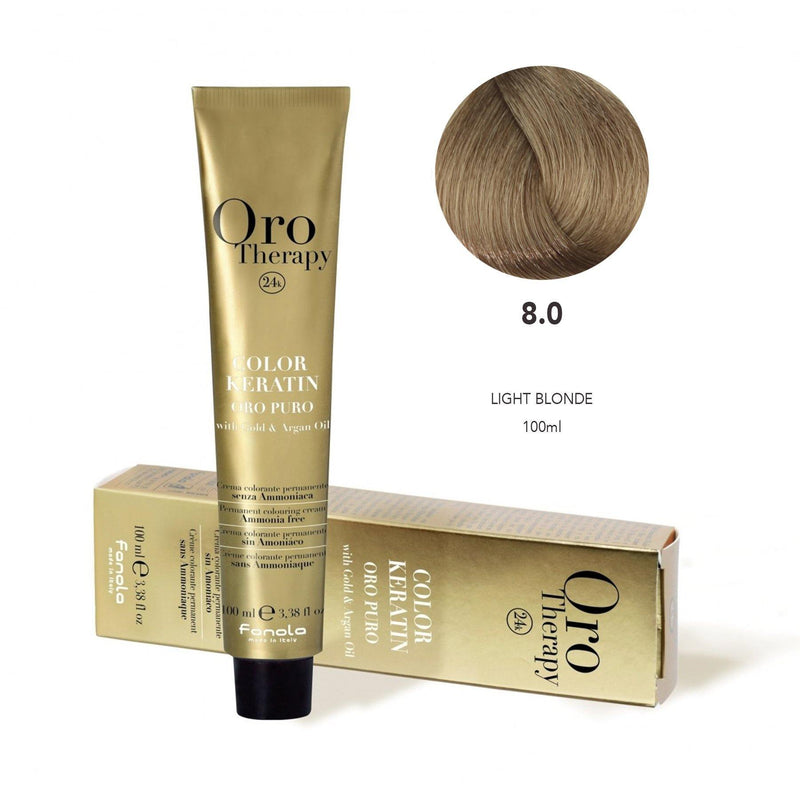 oro therapy - oro puro - Oro Puro Hair Coloring Cream 8.0 - fanola color - fanola uae - albasel cosmetics