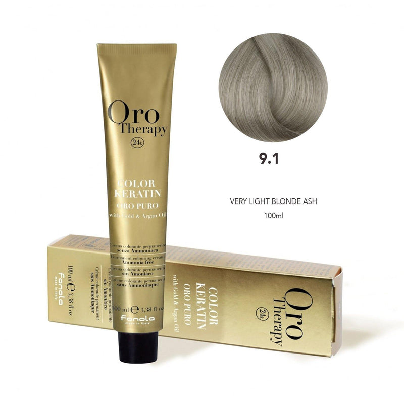 Oro Puro Hair Coloring Cream 9.1 - fanola color - fanola uae - albasel cosmetics