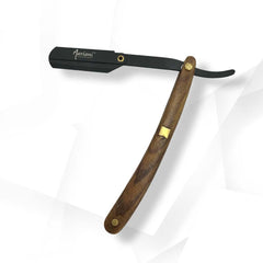 Barber Razor Stainless Steel With Wood Handle - Albasel cosmetics