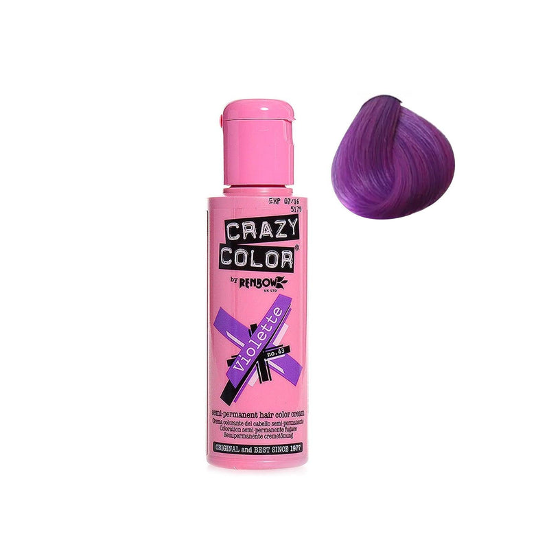 Crazy Color Semi Permanent Color Violette 100ml - 43 - Albasel cosmetics