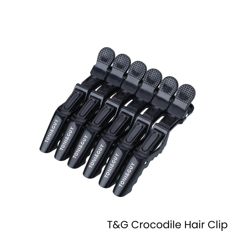 Crocodile Hair Clips Black 6pcs - Albaselcosmetics 
