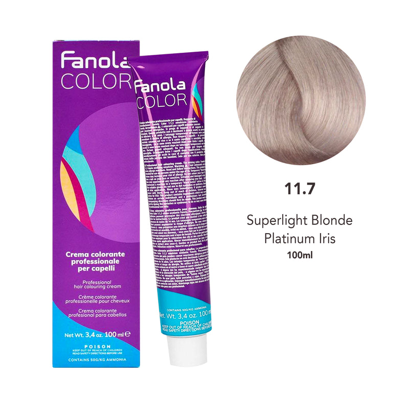 Fanola Color 11.7 Superlight Blonde Platinum Iris 100ml - albasel cosmetics