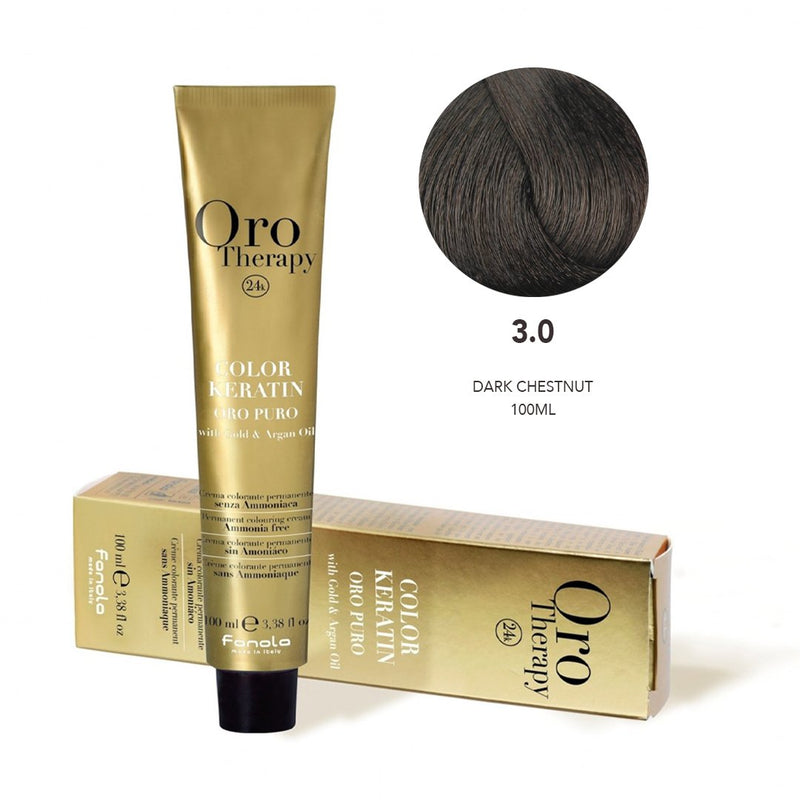 Fanola Oro Hair Color 3.0 Dark Chestnut 100ml - fanola color - fanola uae - albasel cosmetics Albasel cosmetics
