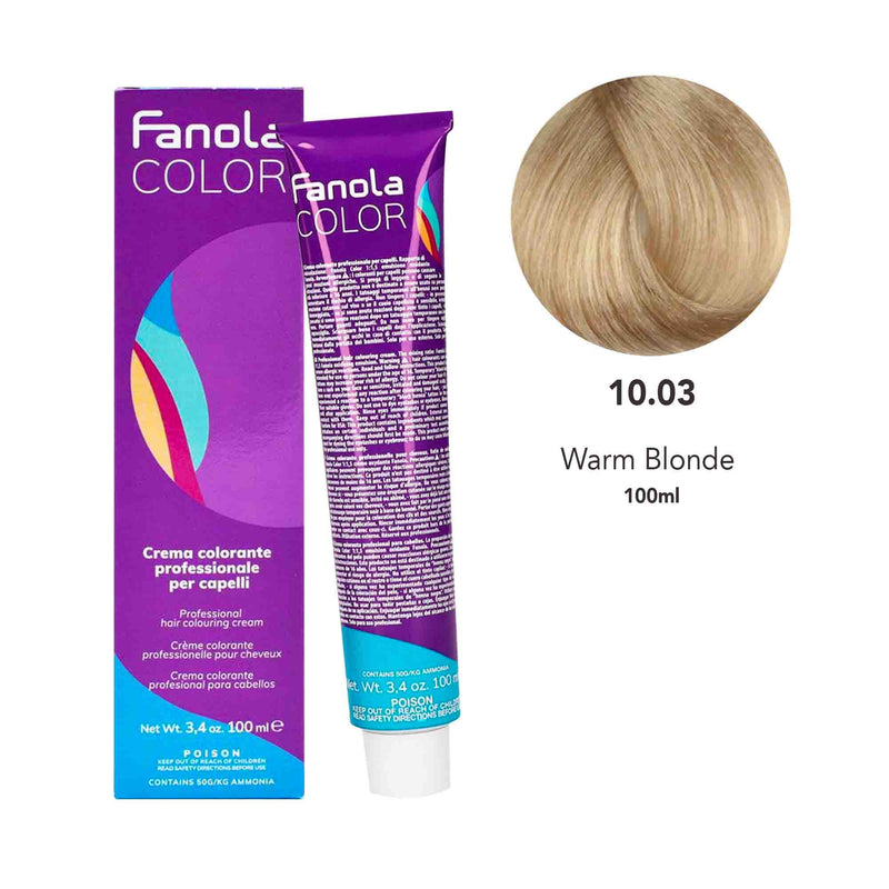Fanola Hair Coloring Cream 10.03 Warm Blonde 100ml