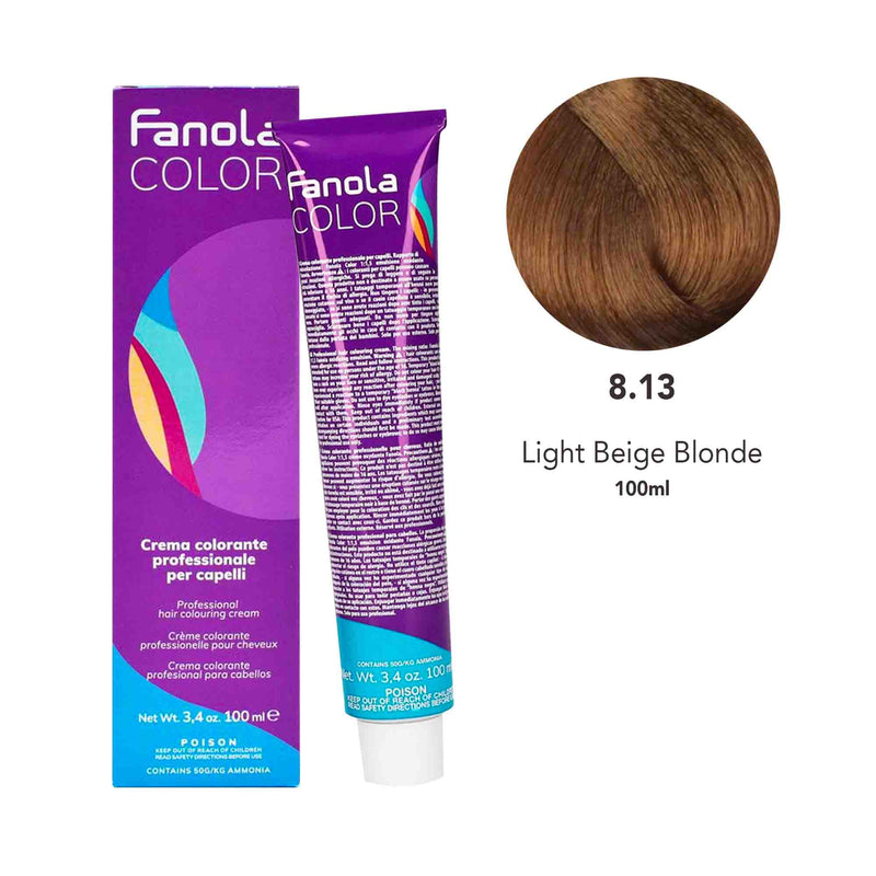 Fanola Hair Coloring Cream 8.13 Light Beige Blonde 100ml