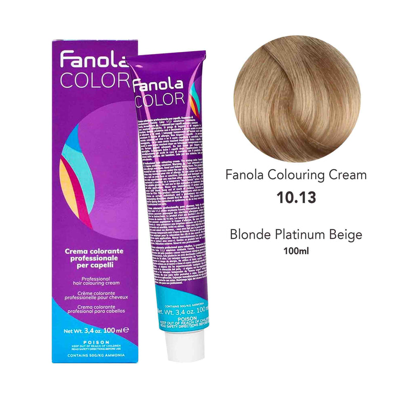Fanola Hair Coloring Cream 10.13 Blonde Platinum Beige 100ml