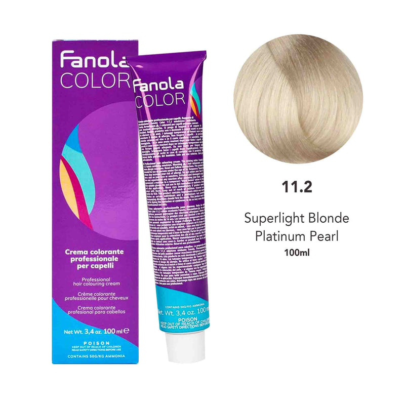 Fanola Color 11.2 Superlight Blonde Platinum Pearl 100ml - albasel cosmetics