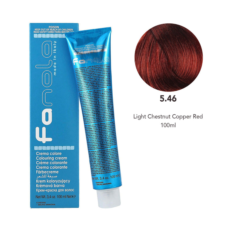 Fanola Color 5.46 Light Chestnut Copper Red 100ml - fanola color - fanola uae - albasel cosmetics
