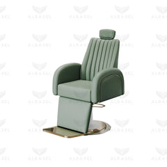 Barber Gents Chair Green For Hair Cutting - barber gents chair - albasel 