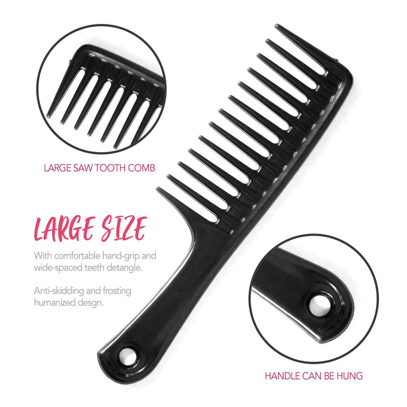 Hair Comb long tooth  for styling Black