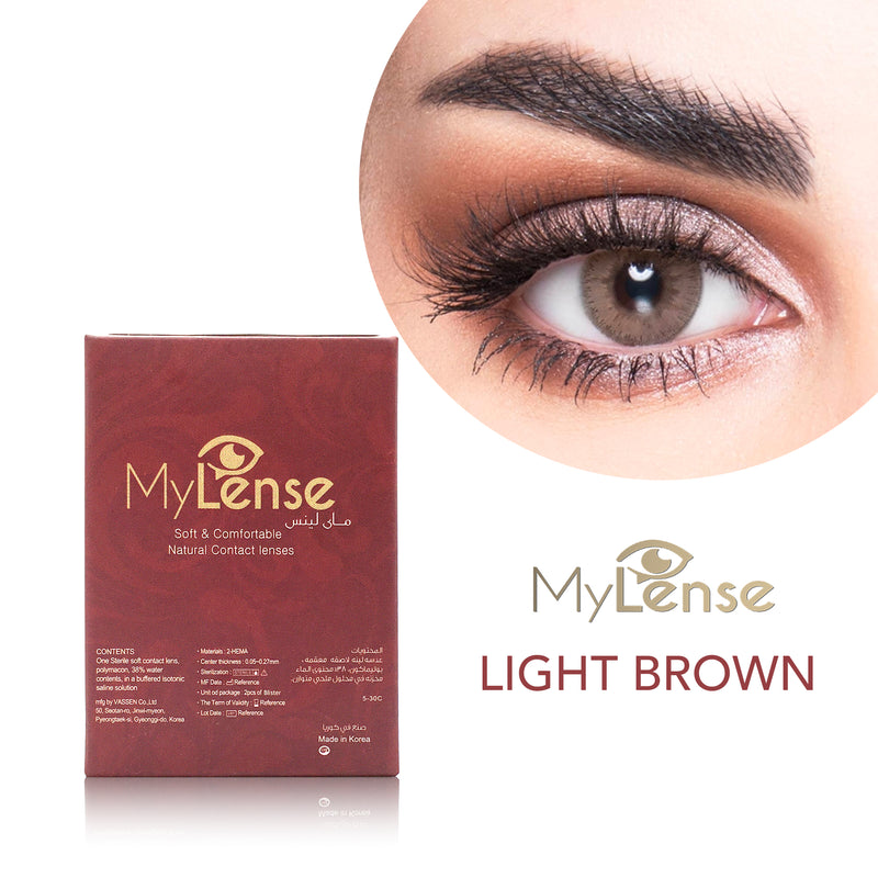MyLense Soft Colored Contact Lenses Light Brown