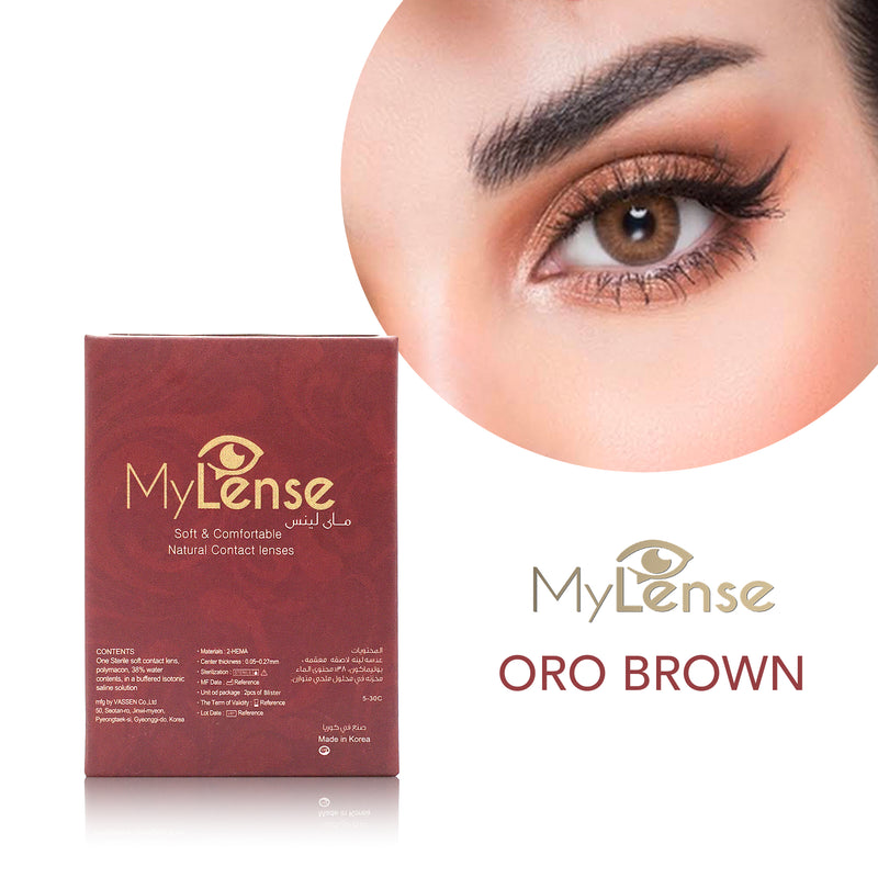 MyLense Soft Colored Contact Lenses Oro Brown