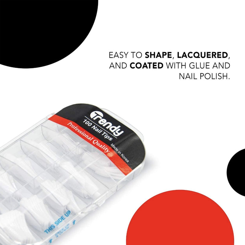 Trendy Fake Nail Tips Coffin Shape Long(100 pieces) - Albasel cosmetics